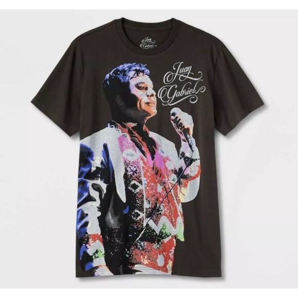 Juan Gabriel Big Print Graphic T-Shirt Size‎ Medium Vintage Style NWT - Picture 1 of 6